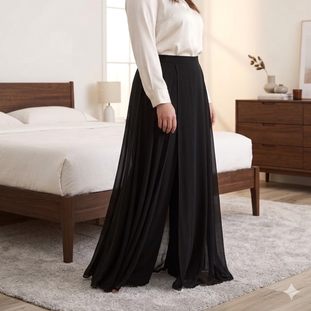 ELEMENTZ Black Wide-Leg Women's Pants. Size PXL